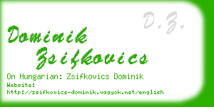 dominik zsifkovics business card